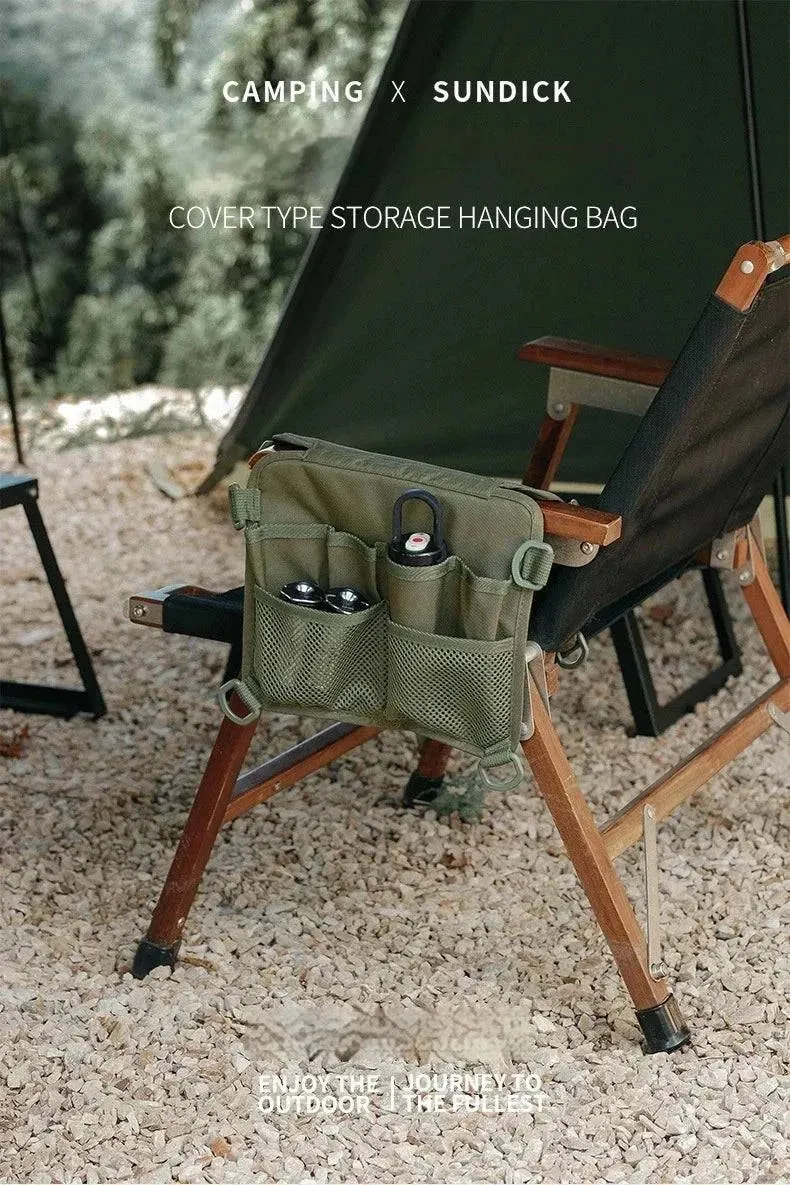 SUNDICK Outdoor Camping Storage Bag Hanging Storage Bag Side Storage Bag Oxford Cloth Thickened Multi Card Slot