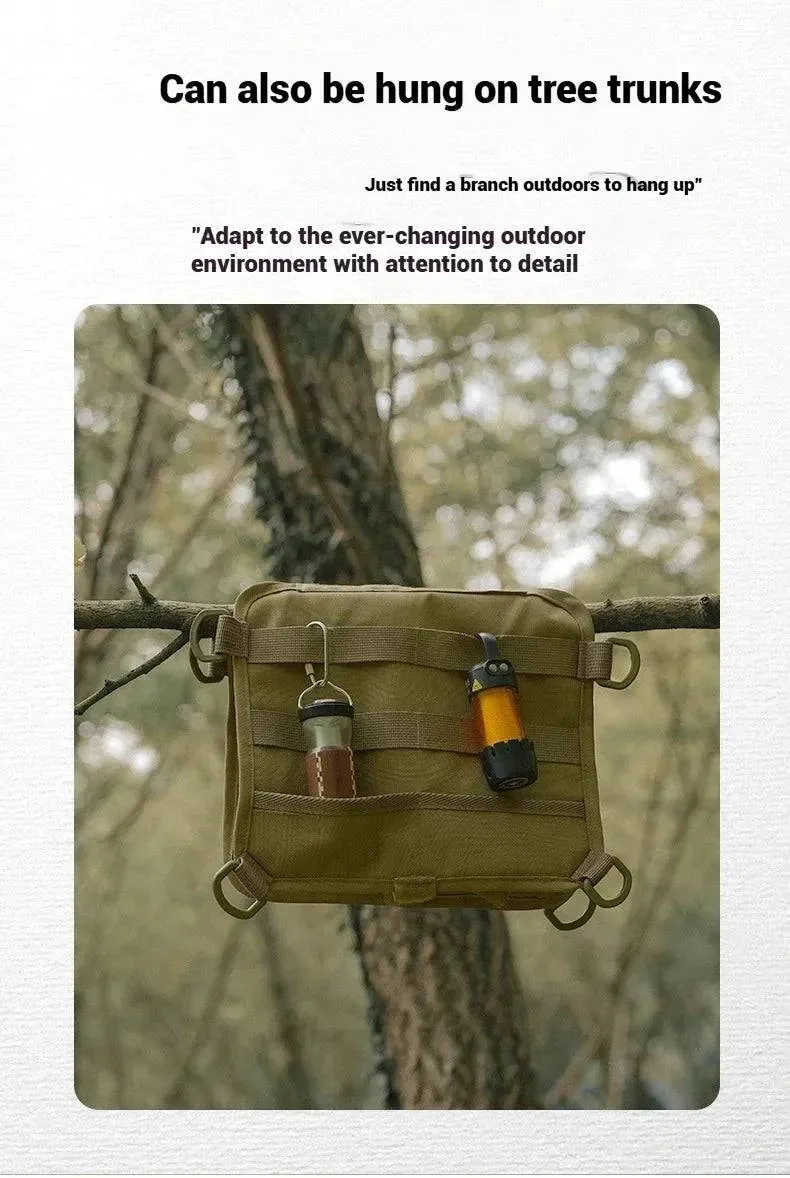 SUNDICK Outdoor Camping Storage Bag Hanging Storage Bag Side Storage Bag Oxford Cloth Thickened Multi Card Slot