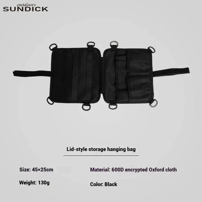 SUNDICK Outdoor Camping Storage Bag Hanging Storage Bag Side Storage Bag Oxford Cloth Thickened Multi Card Slot