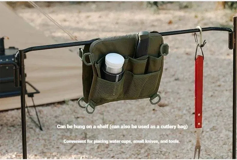 SUNDICK Outdoor Camping Storage Bag Hanging Storage Bag Side Storage Bag Oxford Cloth Thickened Multi Card Slot