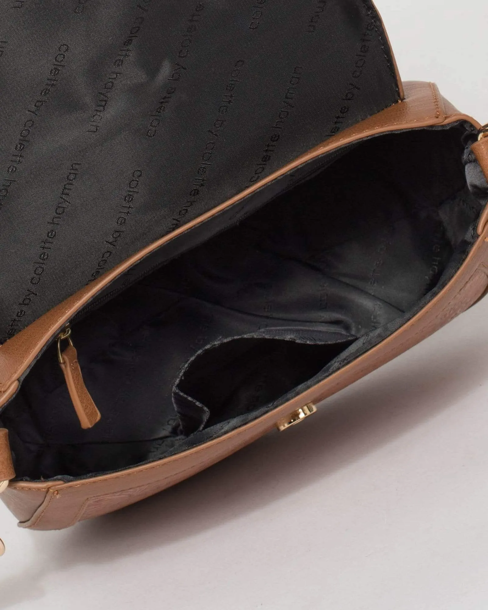 Tan Aria Tassel Saddle Bag