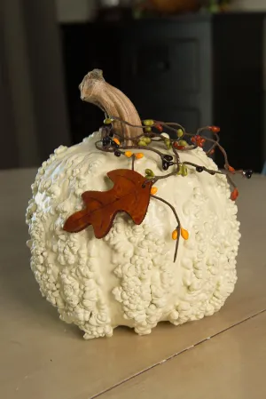 Textured Pumpkin - White