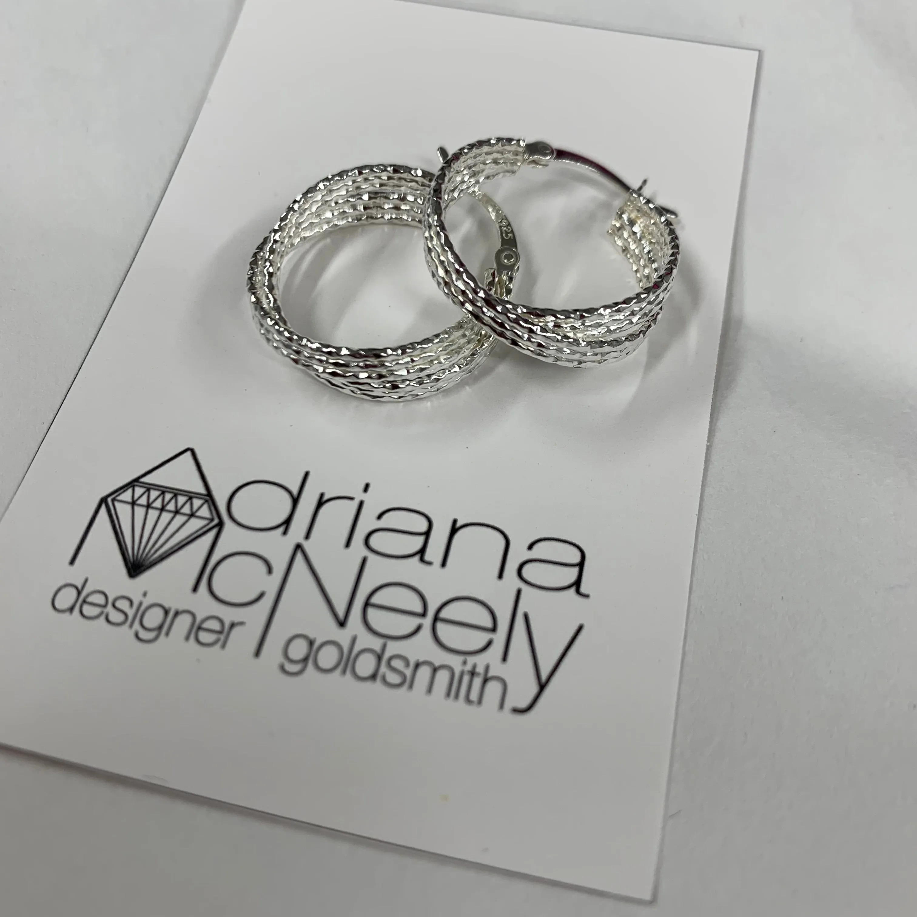 Textured Strand Hoop