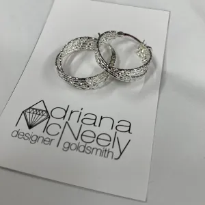 Textured Strand Hoop