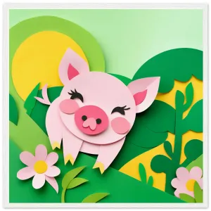The beauty of paper animal art: Piglet