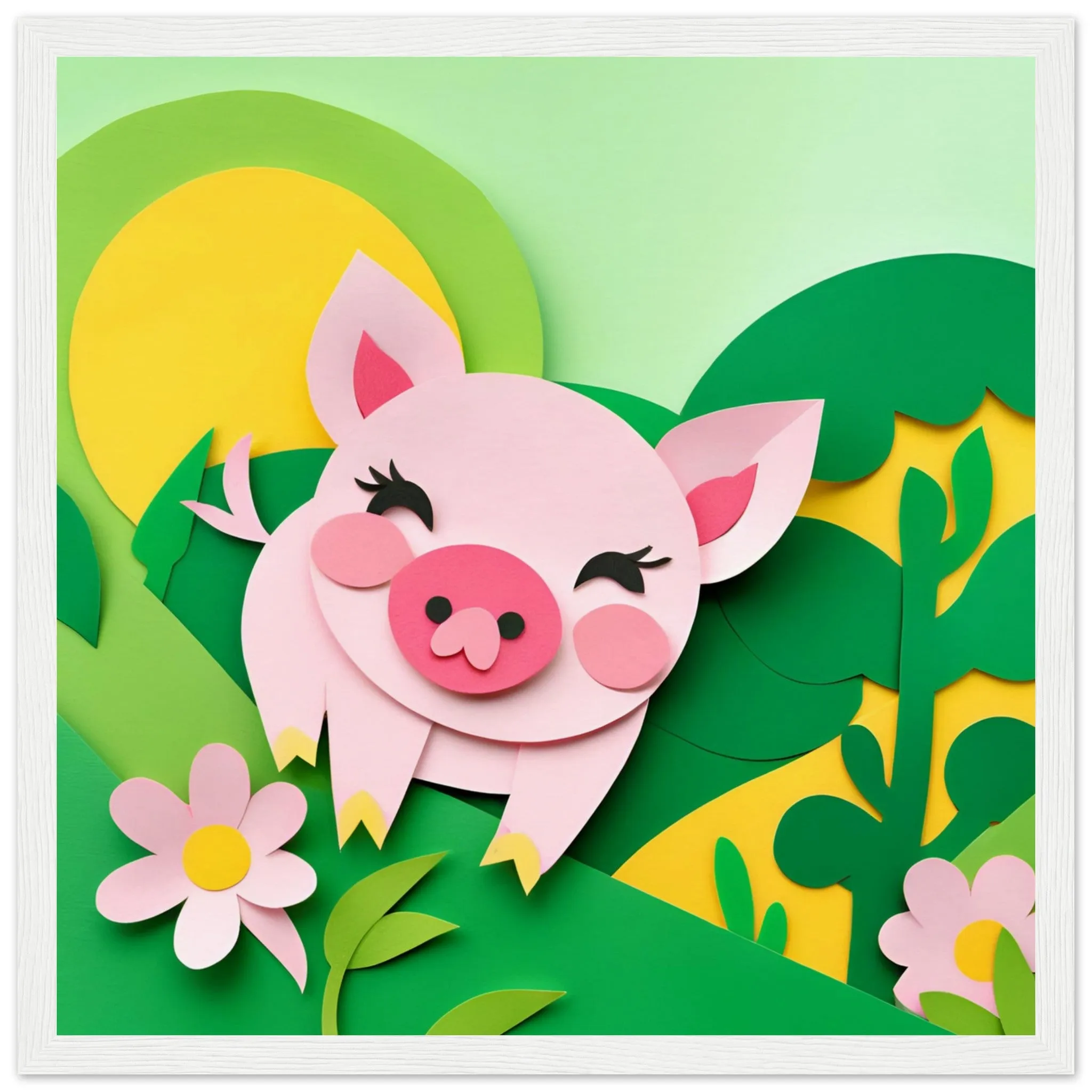 The beauty of paper animal art: Piglet