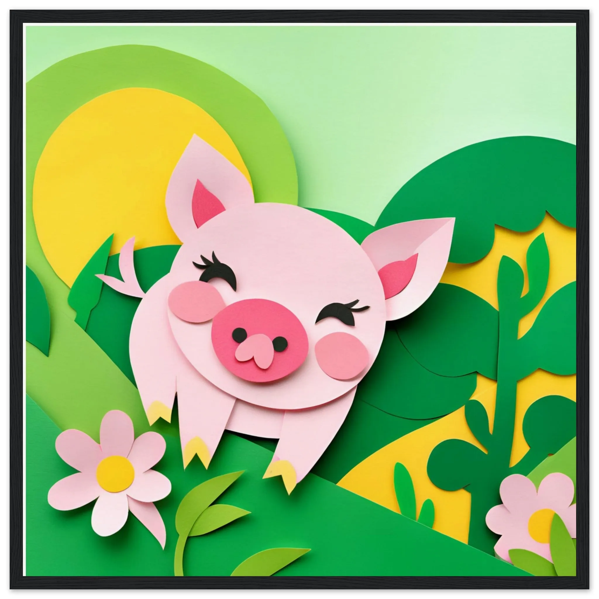 The beauty of paper animal art: Piglet