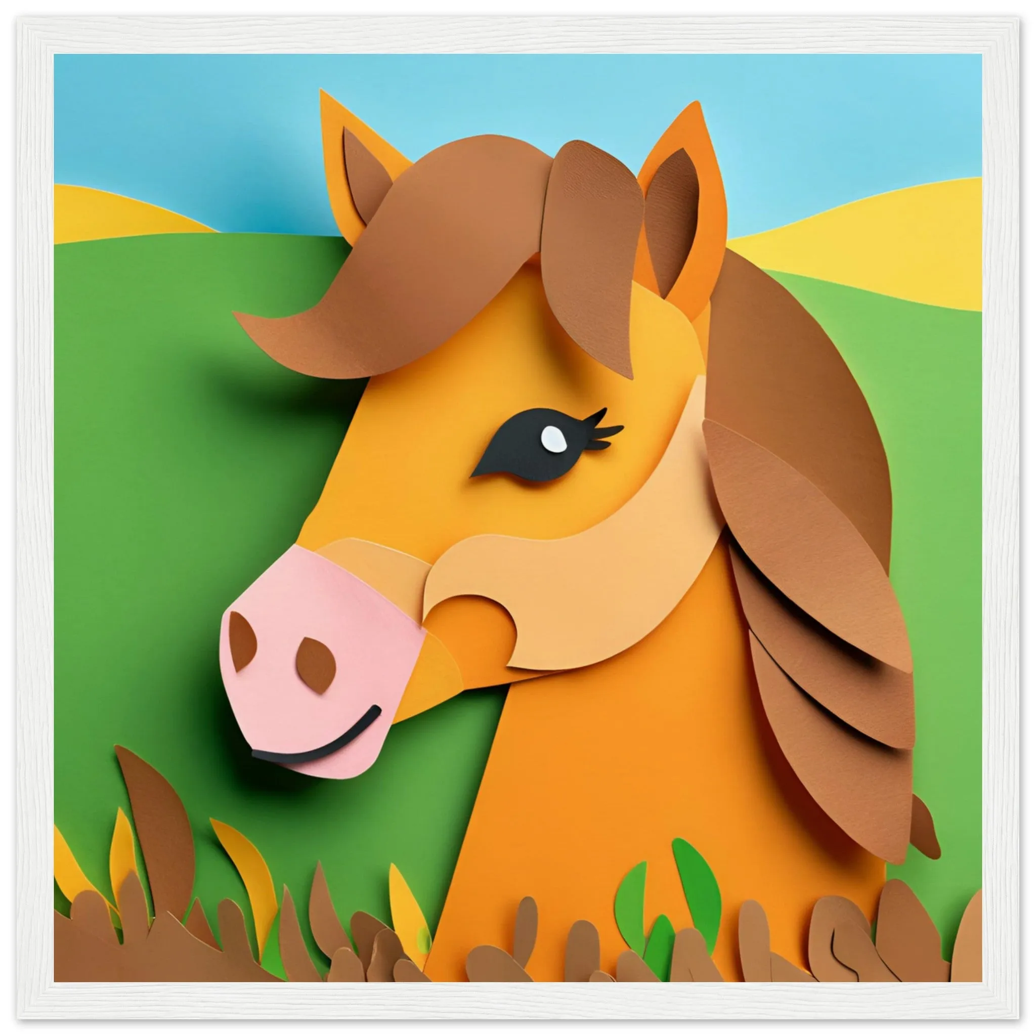 The beauty of paper animal art: Pony