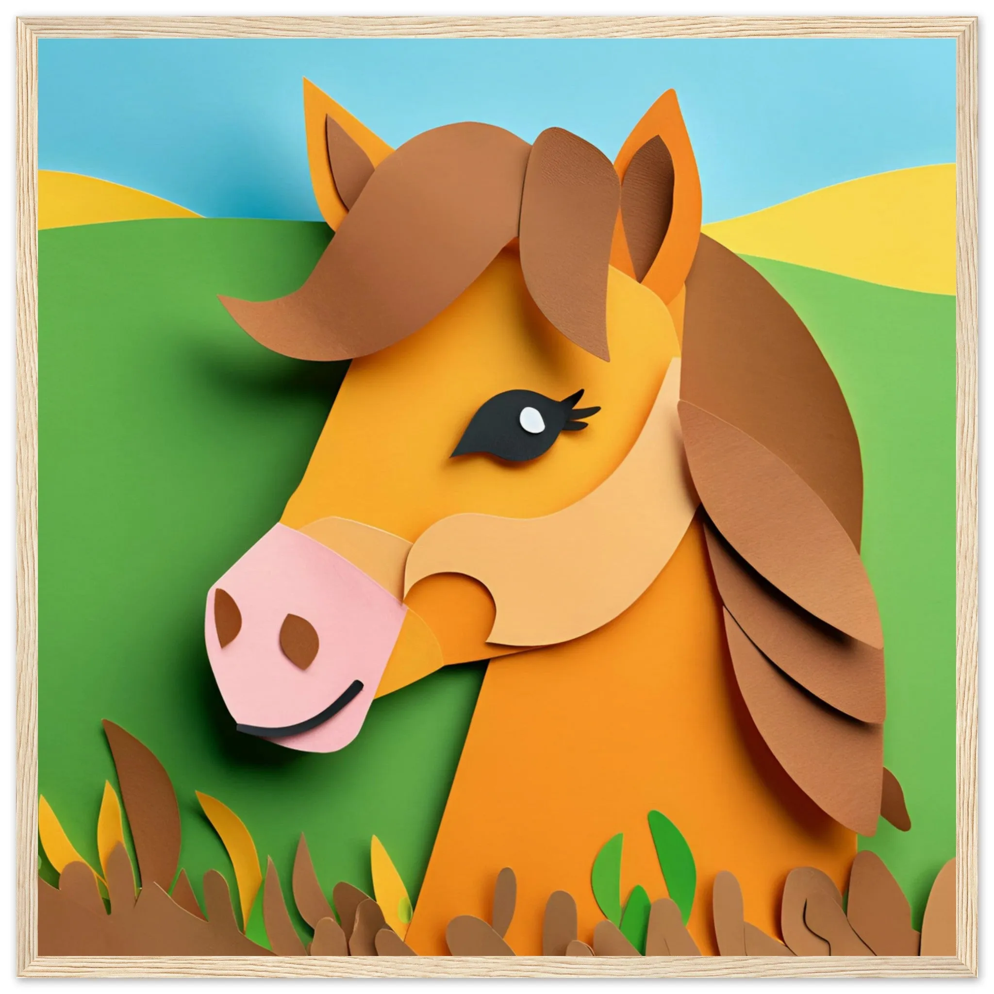 The beauty of paper animal art: Pony
