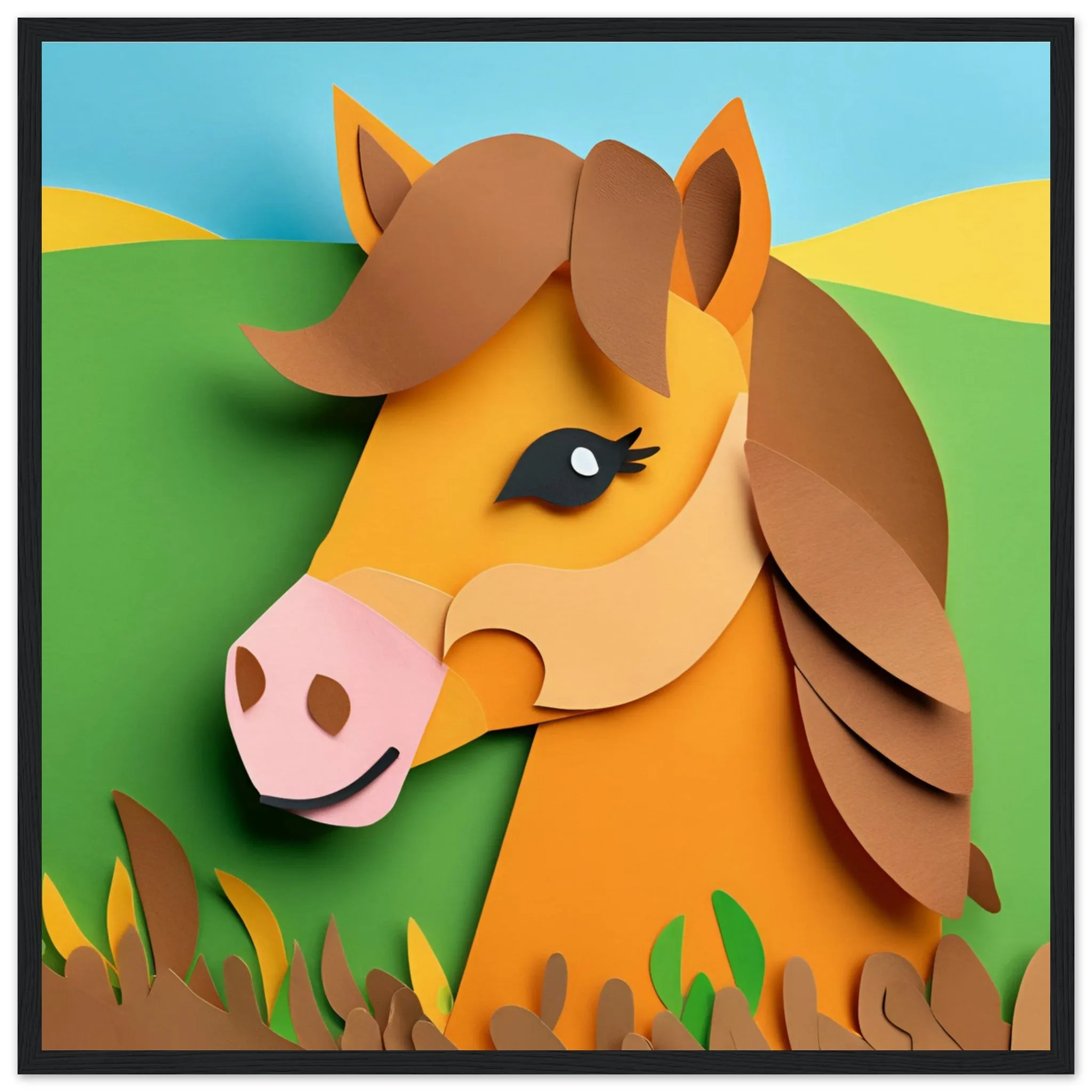 The beauty of paper animal art: Pony