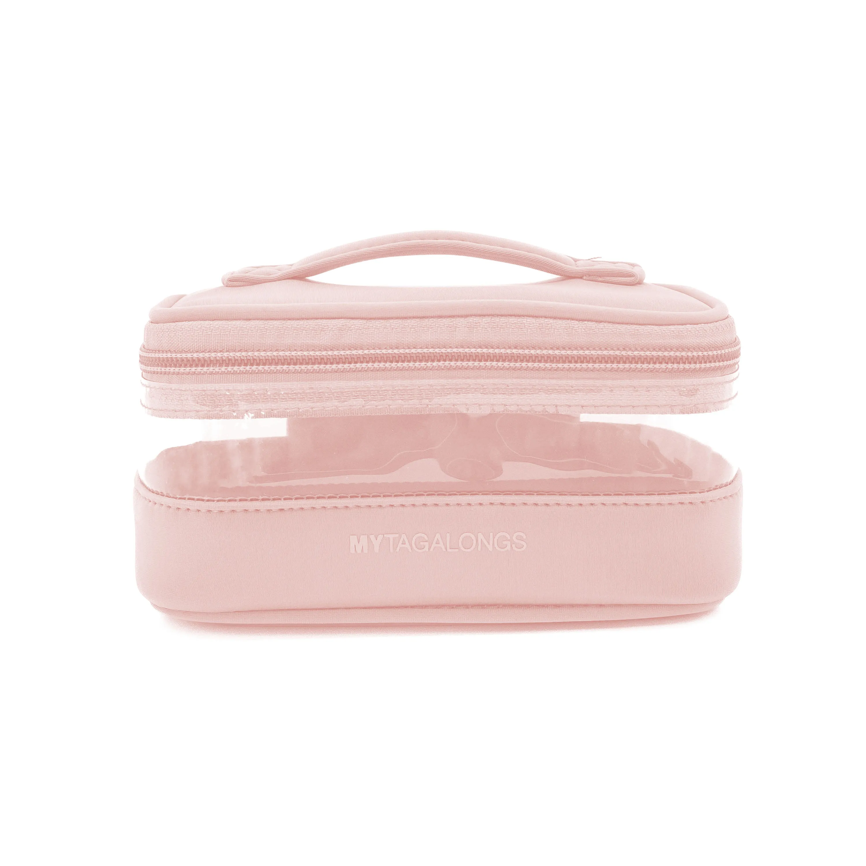 THE MINI CLEAR TRAIN CASE - SOFT PINK
