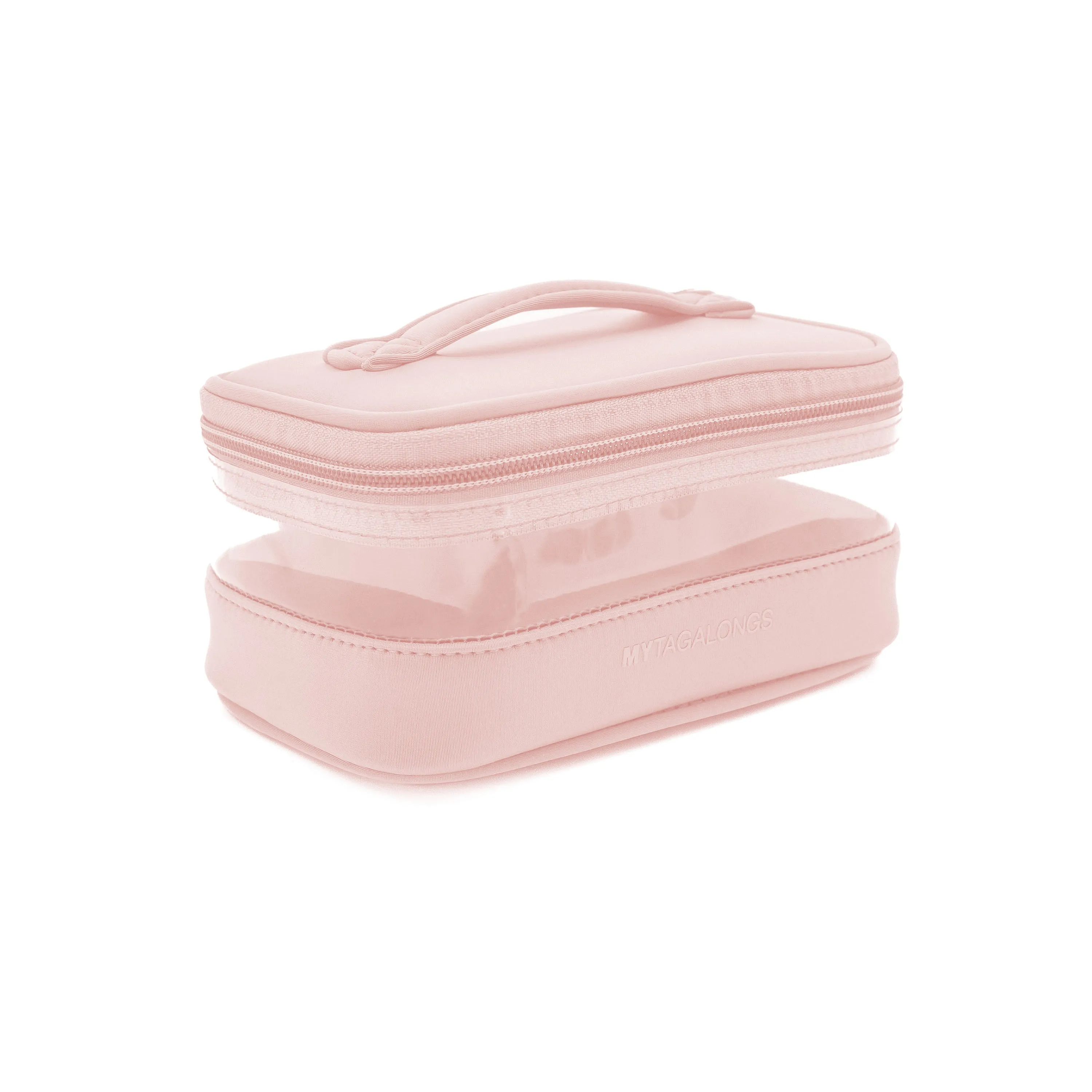THE MINI CLEAR TRAIN CASE - SOFT PINK