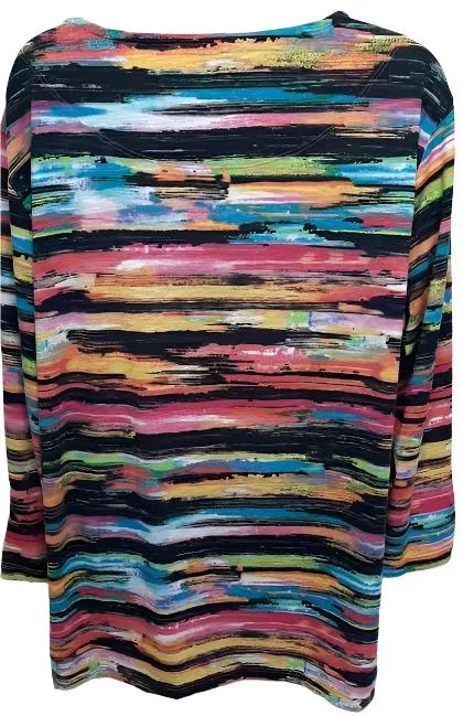 Top-3/4 Sleeve-Multi Colored-Womens-m23205TM