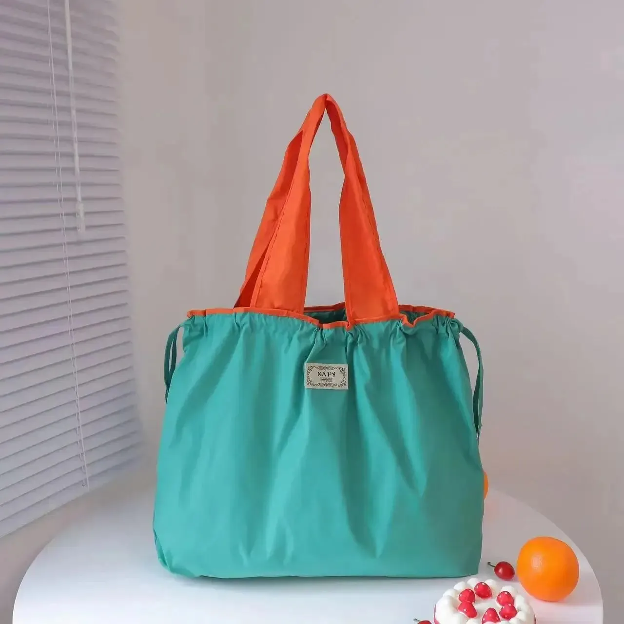 Uakiss 1PC Environmentally Friendly Shopping Bag, Foldable One Shoulder Carrying Bag, Portable Supermarket Grocery Bag