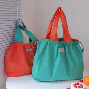Uakiss 1PC Environmentally Friendly Shopping Bag, Foldable One Shoulder Carrying Bag, Portable Supermarket Grocery Bag