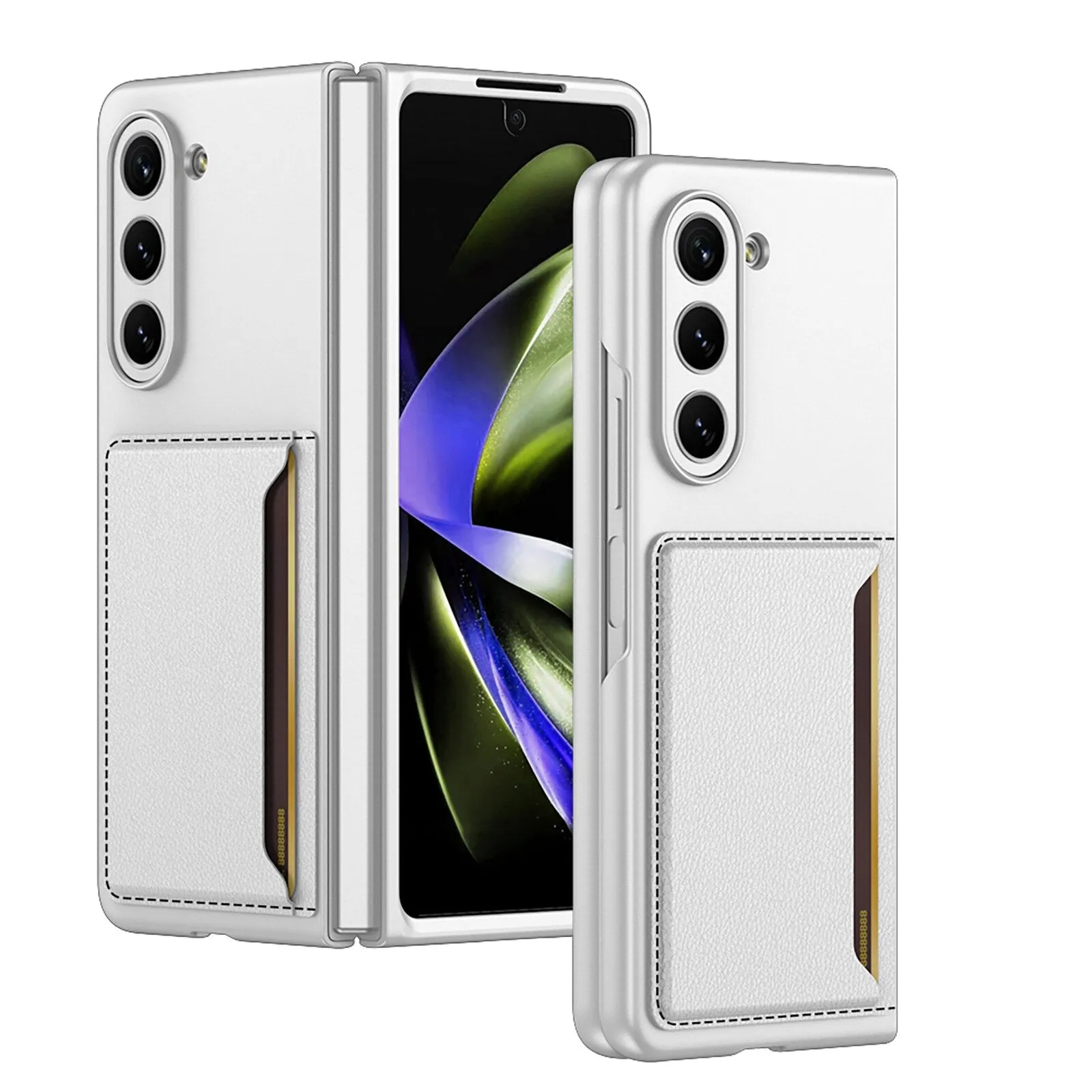 Ultra Slim Soft Leather Case With Card Slot Stand Function Folding Phone Case For Samsung Galaxy Z Fold 5