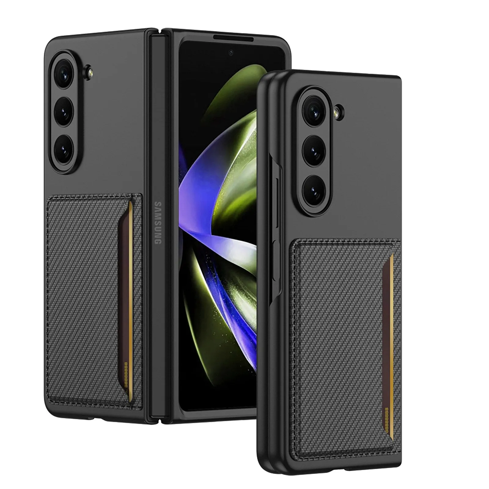 Ultra Slim Soft Leather Case With Card Slot Stand Function Folding Phone Case For Samsung Galaxy Z Fold 5