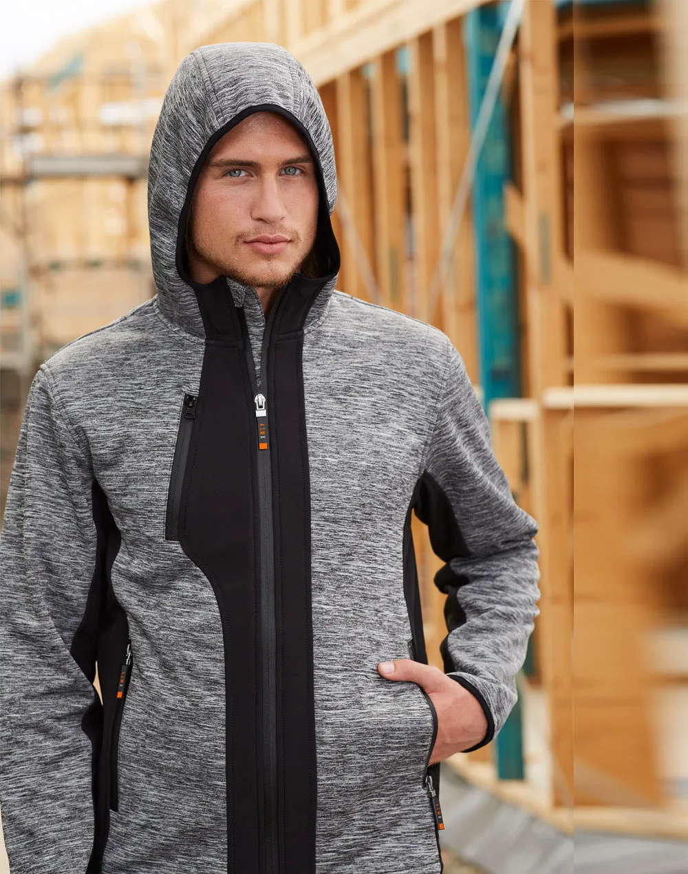 Unisex Laminated Functional Knit Hoodie JK49