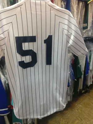 Vintage #51 BERNIE WILLIAMS New York Yankees MLB Majestic Jersey M