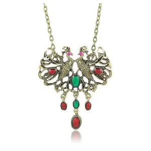 Vintage Peacock Pendant Necklace