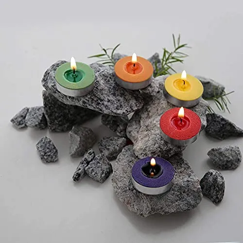 Wax17 Colored Wax Tealight Candles (Set of 50, Unscented) Pack of 8