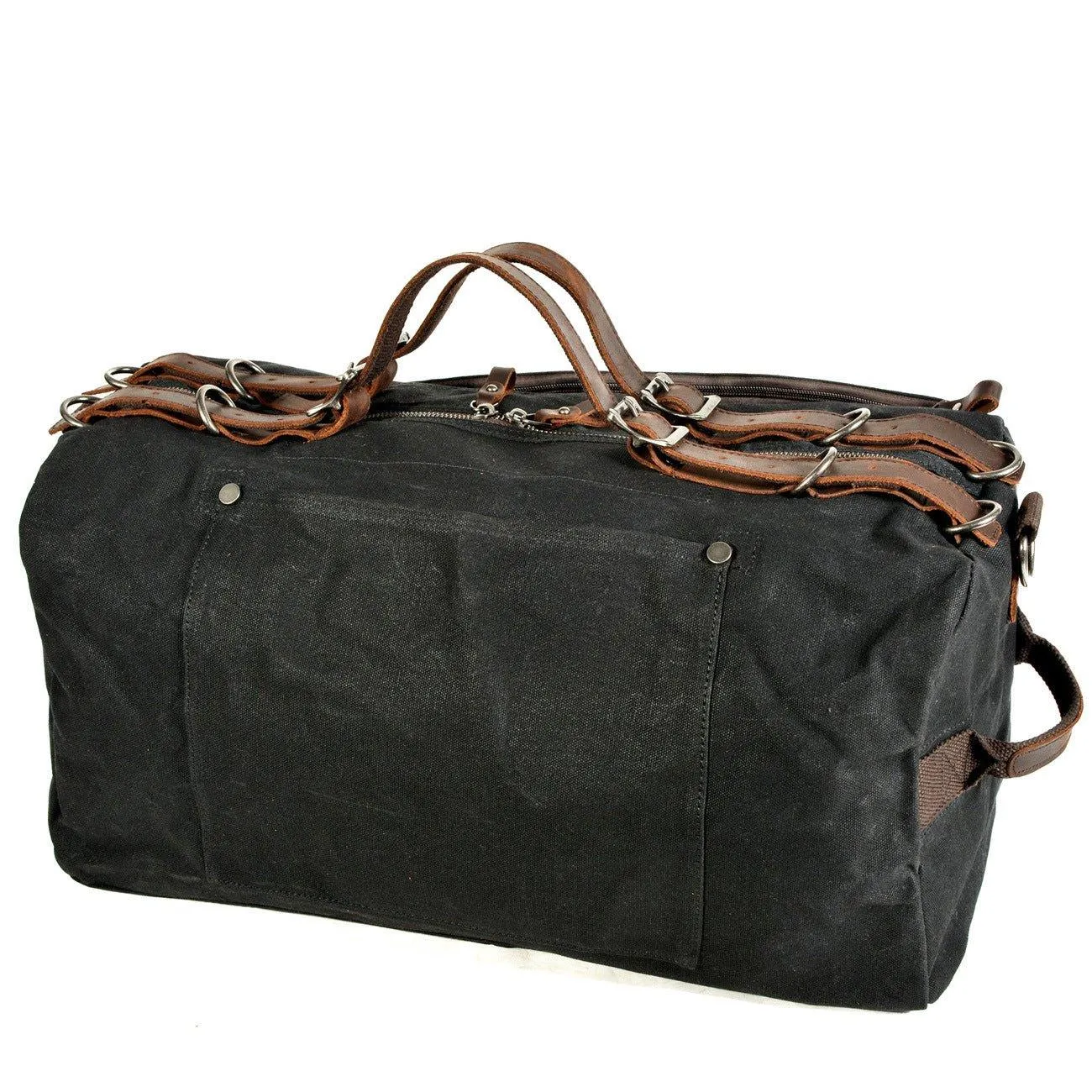 Waxed Canvas Travel Duffle Bag Carry-on Size