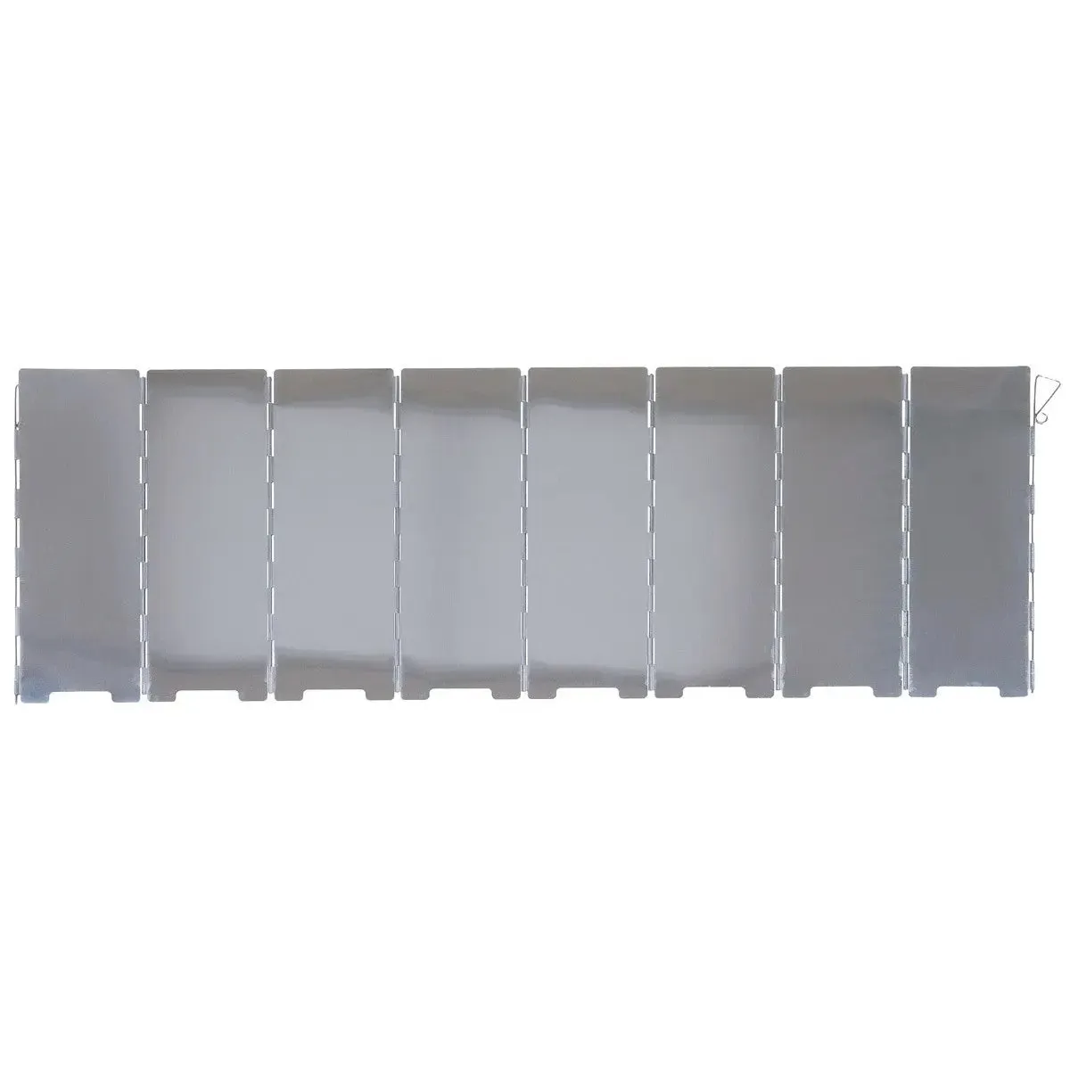 Windscreen, Aluminium, foldable, large, 8 blades, ca. 67 x 24 cm