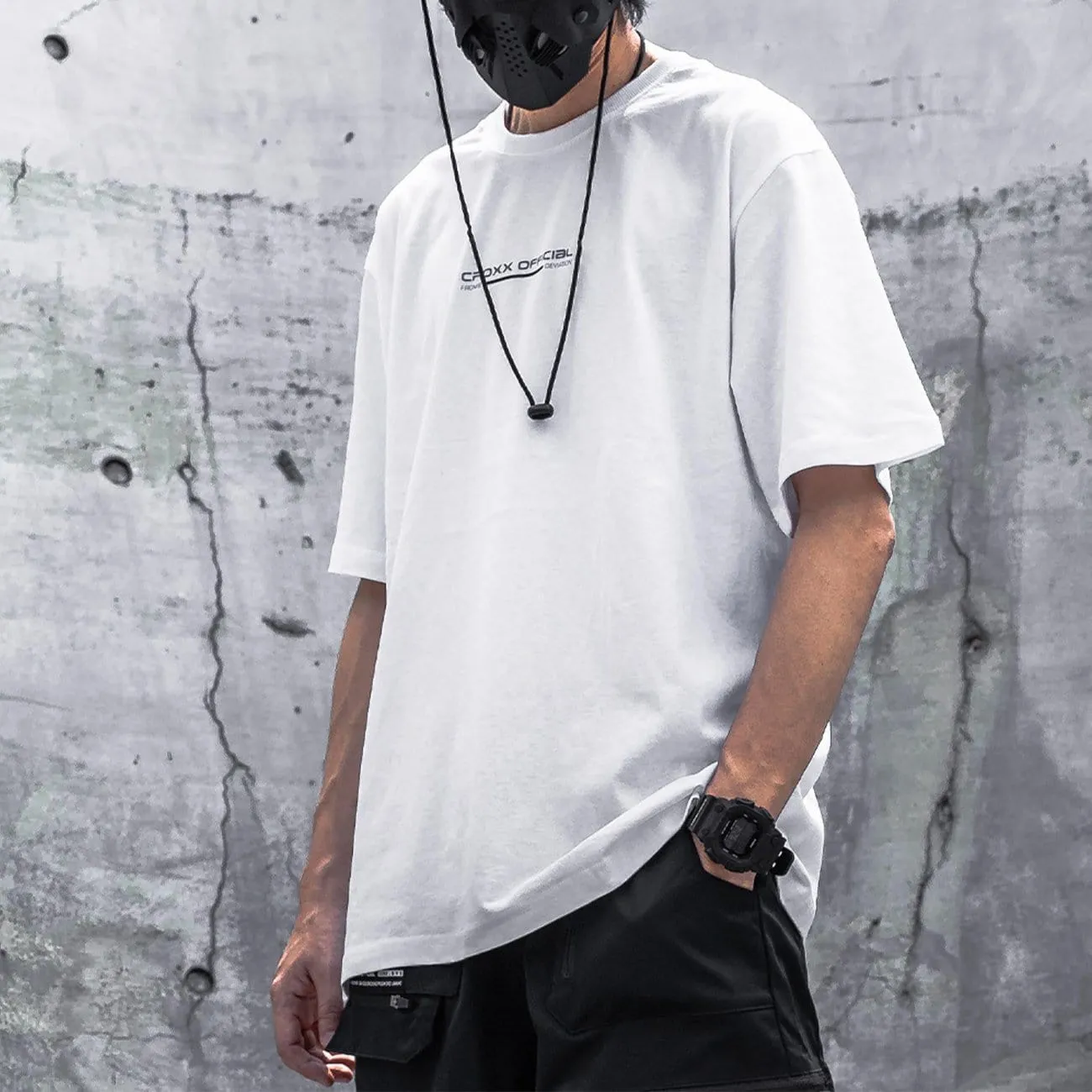 WLS Functional Reflective Strip Print Cotton Tee