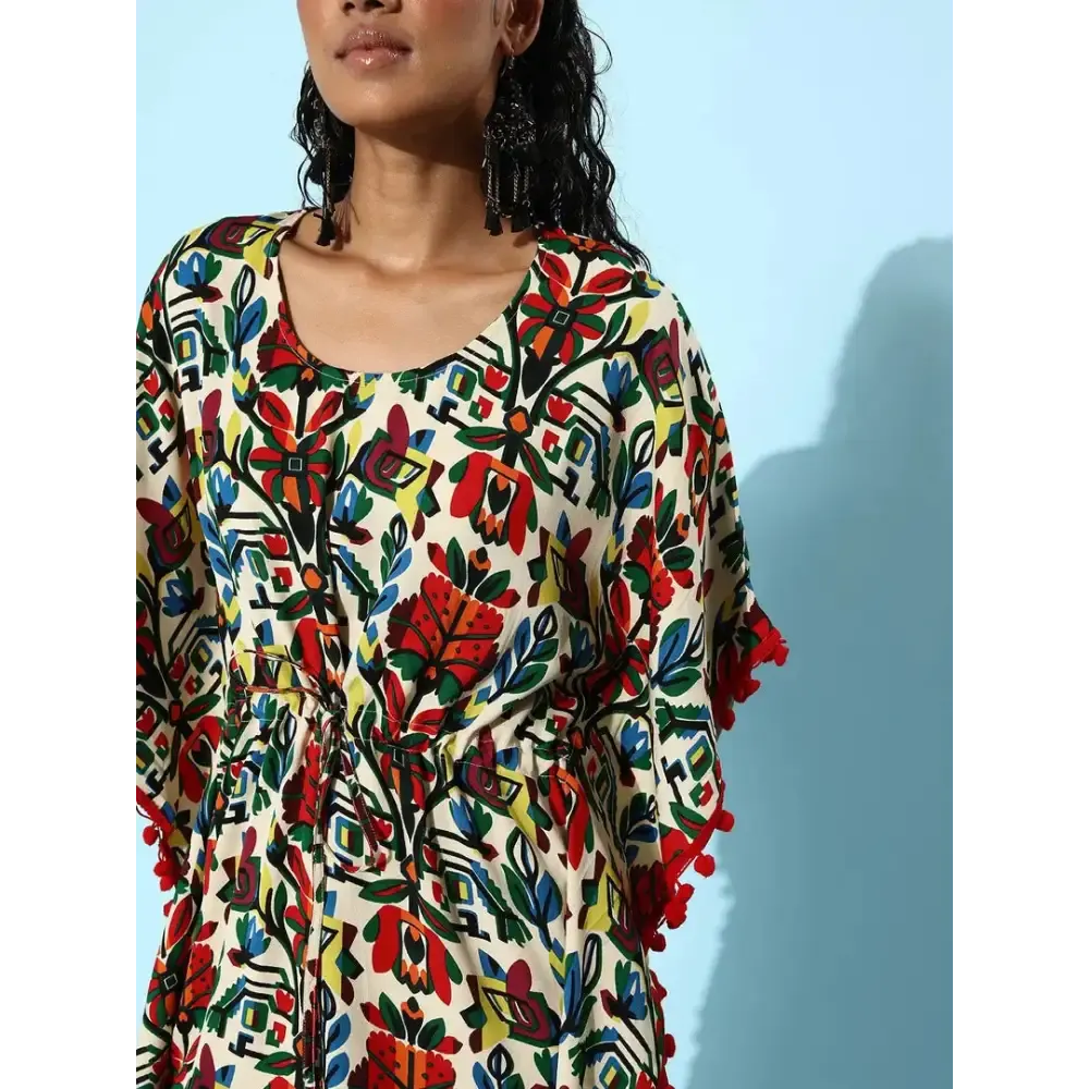 Women Stylish Polyester Kaftan Dress