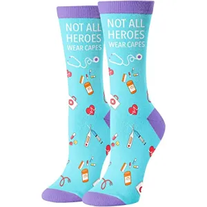 Women's Funny Doctor Socks, Doctors Gifts, Nurse Gifts, Medical Assistant & CNA Presents, Unique Pharmacy Socks, Ideal Gifts for Doctors